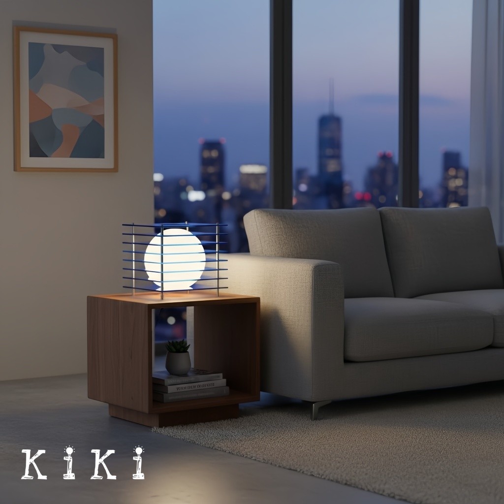 Afterglow Cube Table Lamp - Geometric Sphere Lighting for Bedroom Lighting KL2062