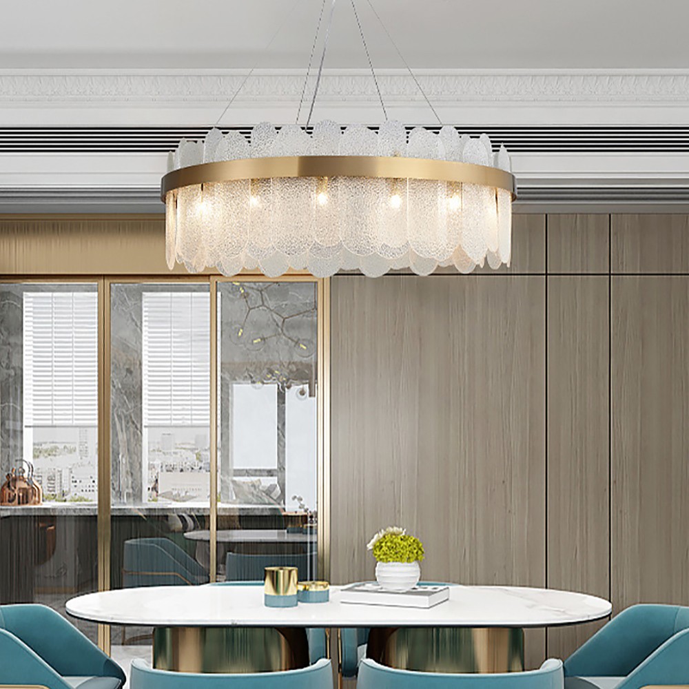 Modern Round Glass Chandelier