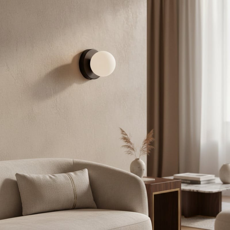 Nuevola Modern Glass Metal Wall Light - Artistic Accent Sconce for Cozy Nooks KL2089