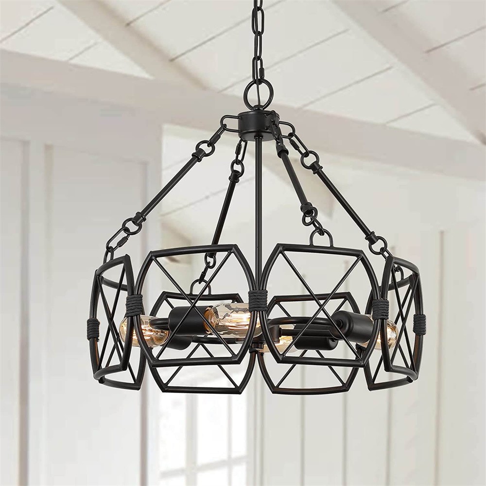 Rustic Industrial Cage Pendant Light KL83