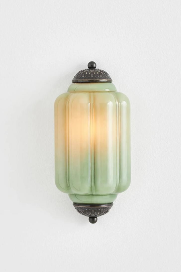 Eloise Long Pumpkin Retro Glass Recessed Wall Lamp KL857