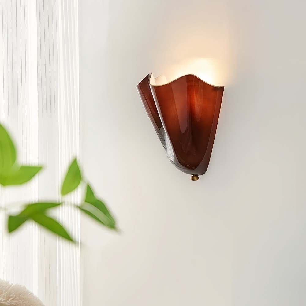 Vera Glass Wall Lamp - Vintage Accent Sconce for Bedroom and Living Space KL881