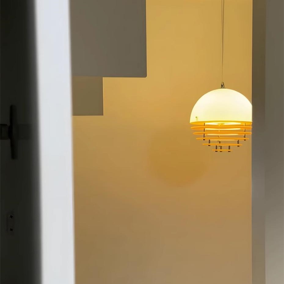 Sunset Pendant Light - Medieval Bauhaus Orange Orb Pendant Light KL880