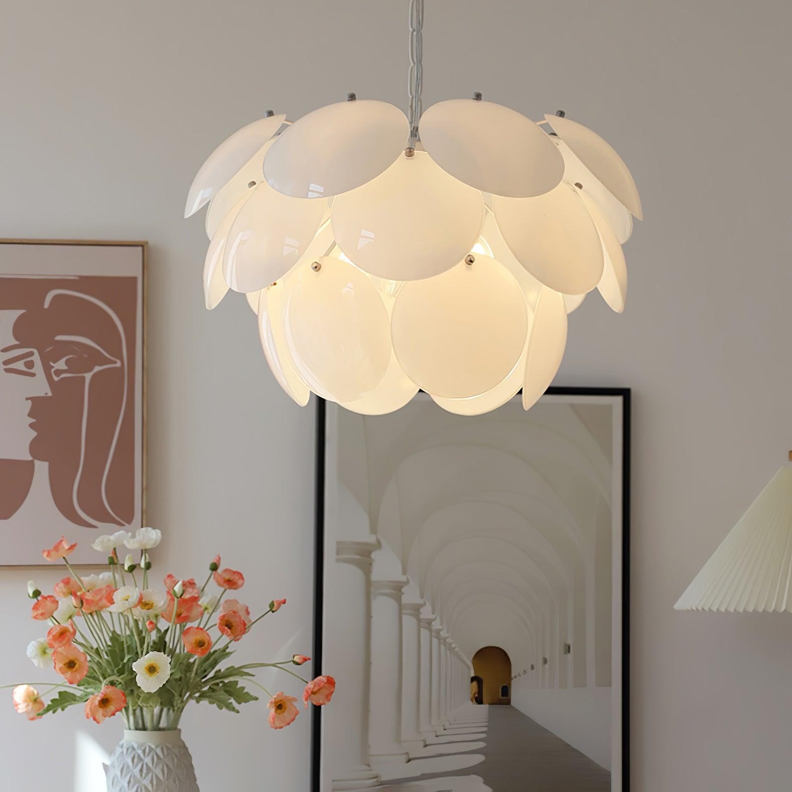 Luxury Fashion Luminous Petal Glass Chandelier KL472