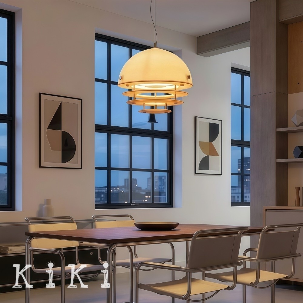 Sunset Pendant Light - Medieval Bauhaus Orange Orb Pendant Light KL880