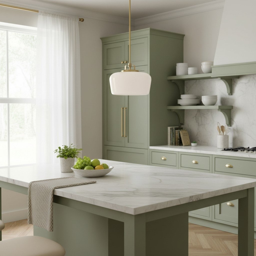Lirra Minimalist Globe Pendant Light - Opal Glass Finish Lamp for Dining Area or Kitchen KL1714