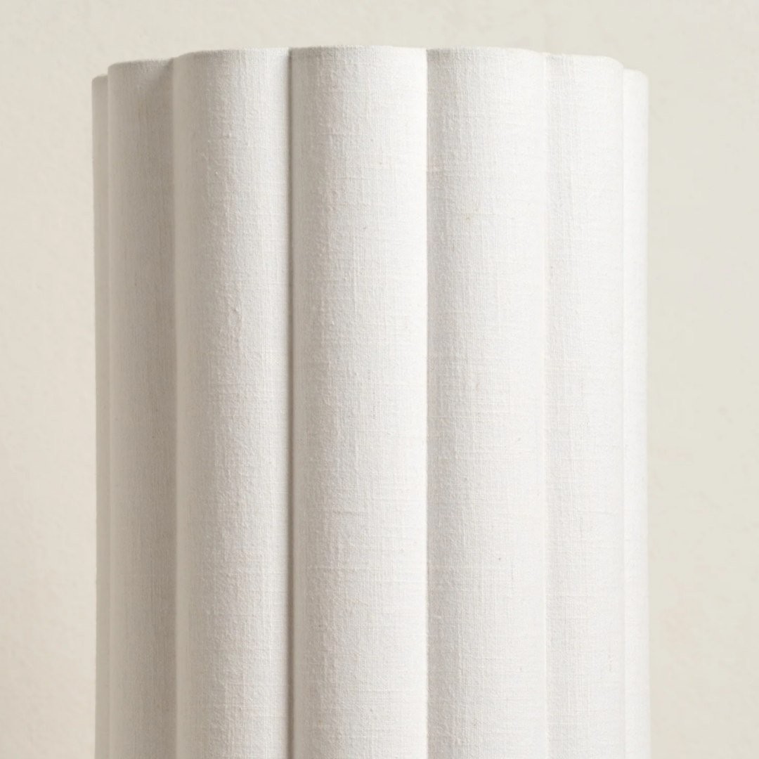 Linbron Minimalist Fabric Shade Table Lamp - Cylinder Stripe Table Lamp for Office and Lounge KL1662