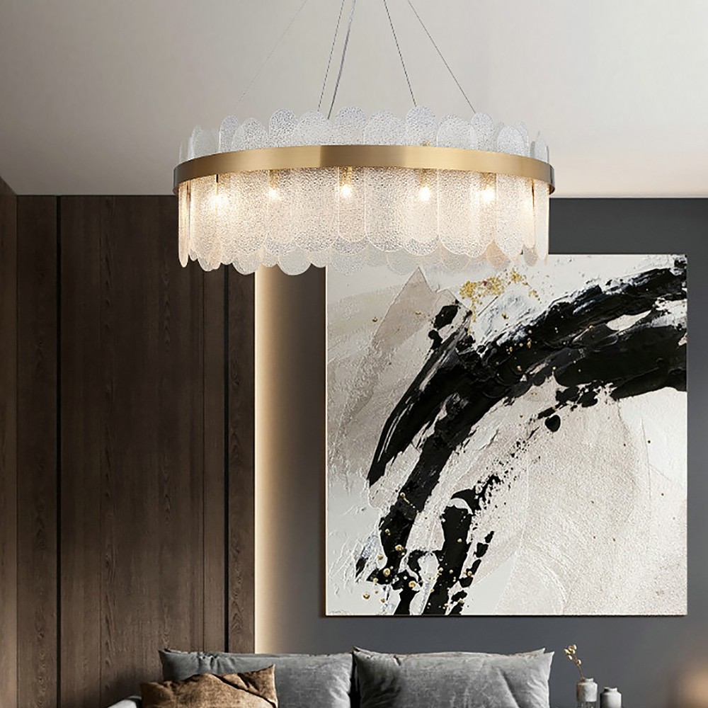Modern Round Glass Chandelier