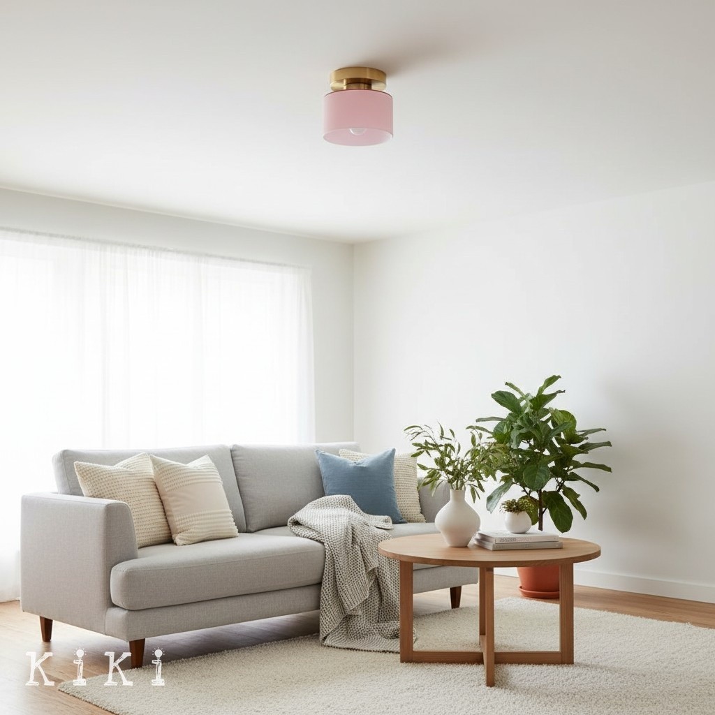 Moriglaze Glass Cylinder Ceiling Light - Sleek Sculptural Ceiling Lamp for Bedroom KL883