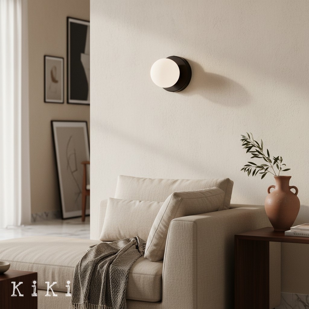 Nuevola Modern Glass Metal Wall Light - Artistic Accent Sconce for Cozy Nooks KL2089