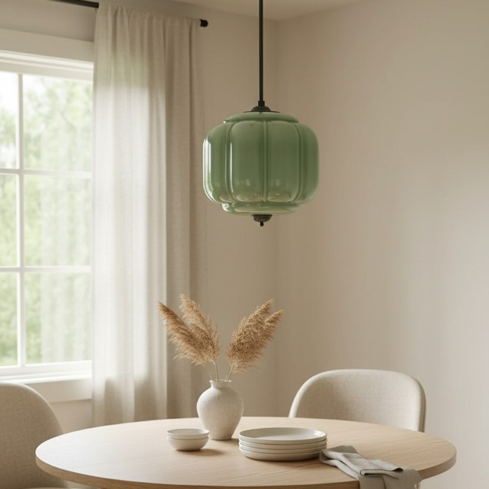 Vintage Eloise Opal Glass Pendant Light KL926