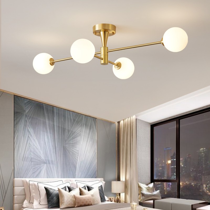 Golden And White Hanging Lamp