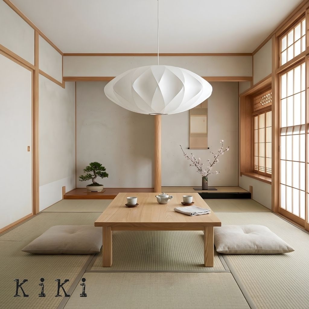 Lightweight Nelson Bubble Pendant Light - Modern Silk Pendant Light for Office or Lounge