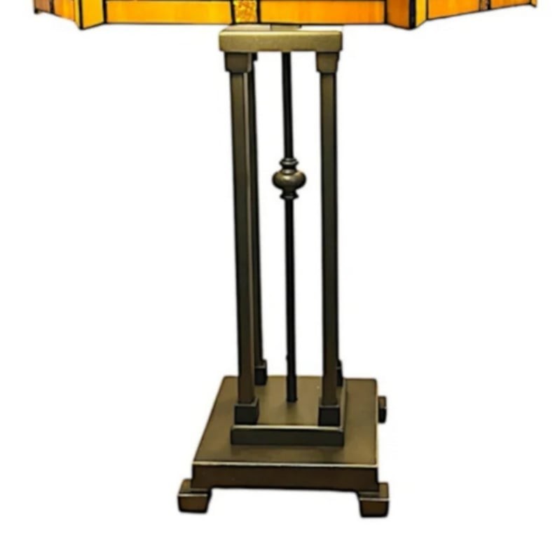 Velora Artisan Dragonfly Stained Glass Table Lamp - Vintage Tiffany Style Accent Light for Living Room KL1850