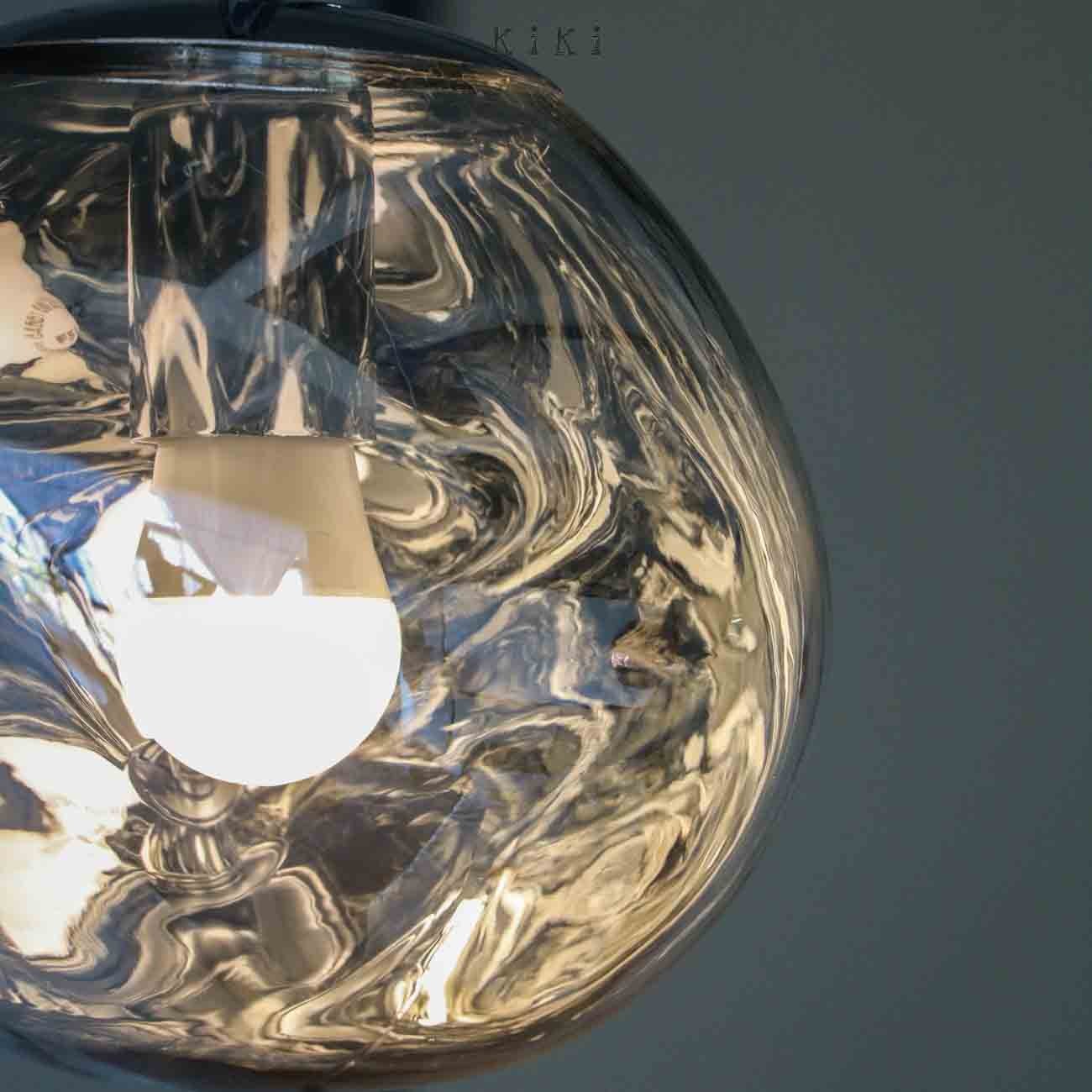 Glass Melt Pendant Light - Artistic Molten Pendant Light For Living Room And Dining Room