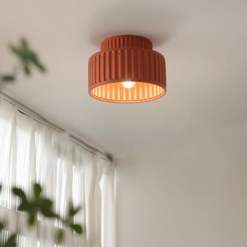 Cream Style Resin Bowl Flush Mount Ceiling Light KL118