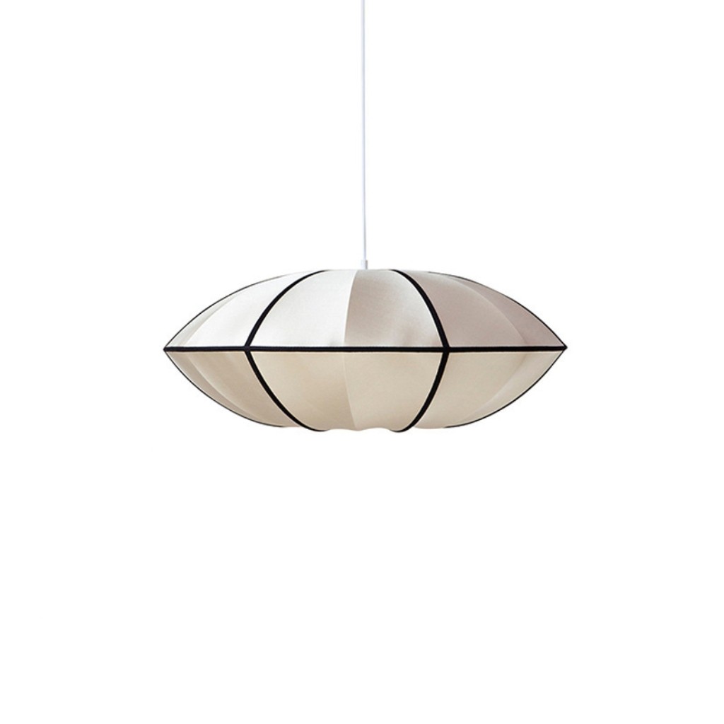 Nordic Bubble Pendant Light – Textured Fabric Shade Hanging Lamp KL114