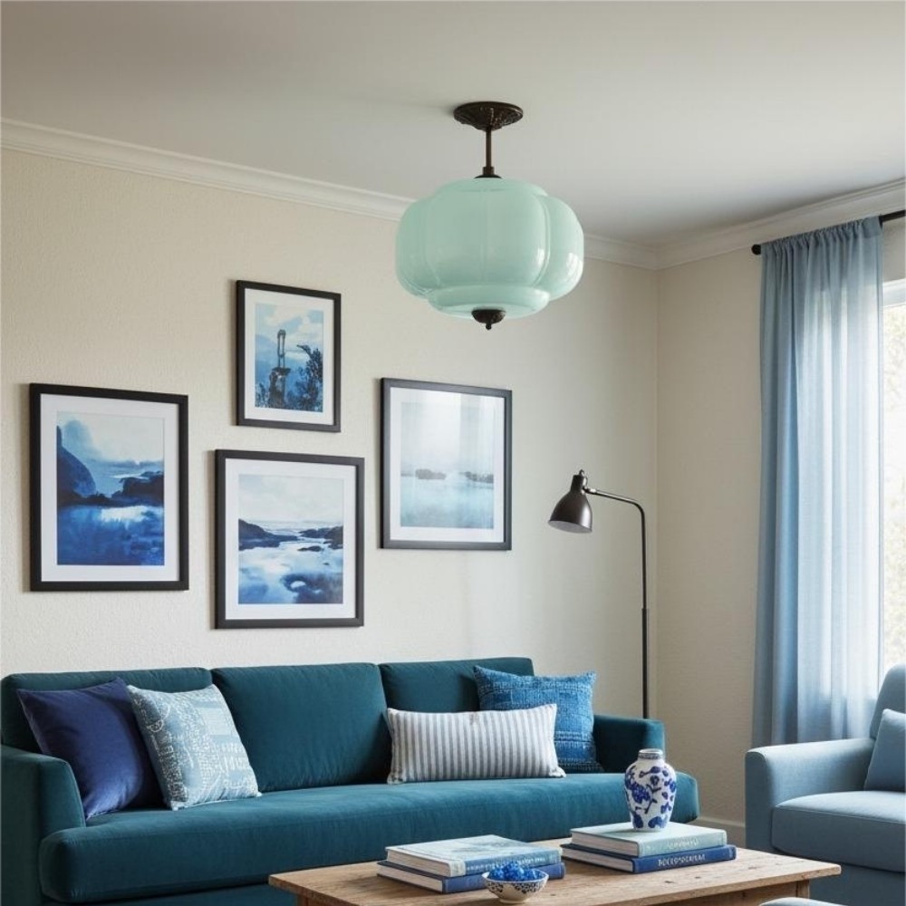Retro Glass Eloise Pendant Light For Kitchen Island KL801