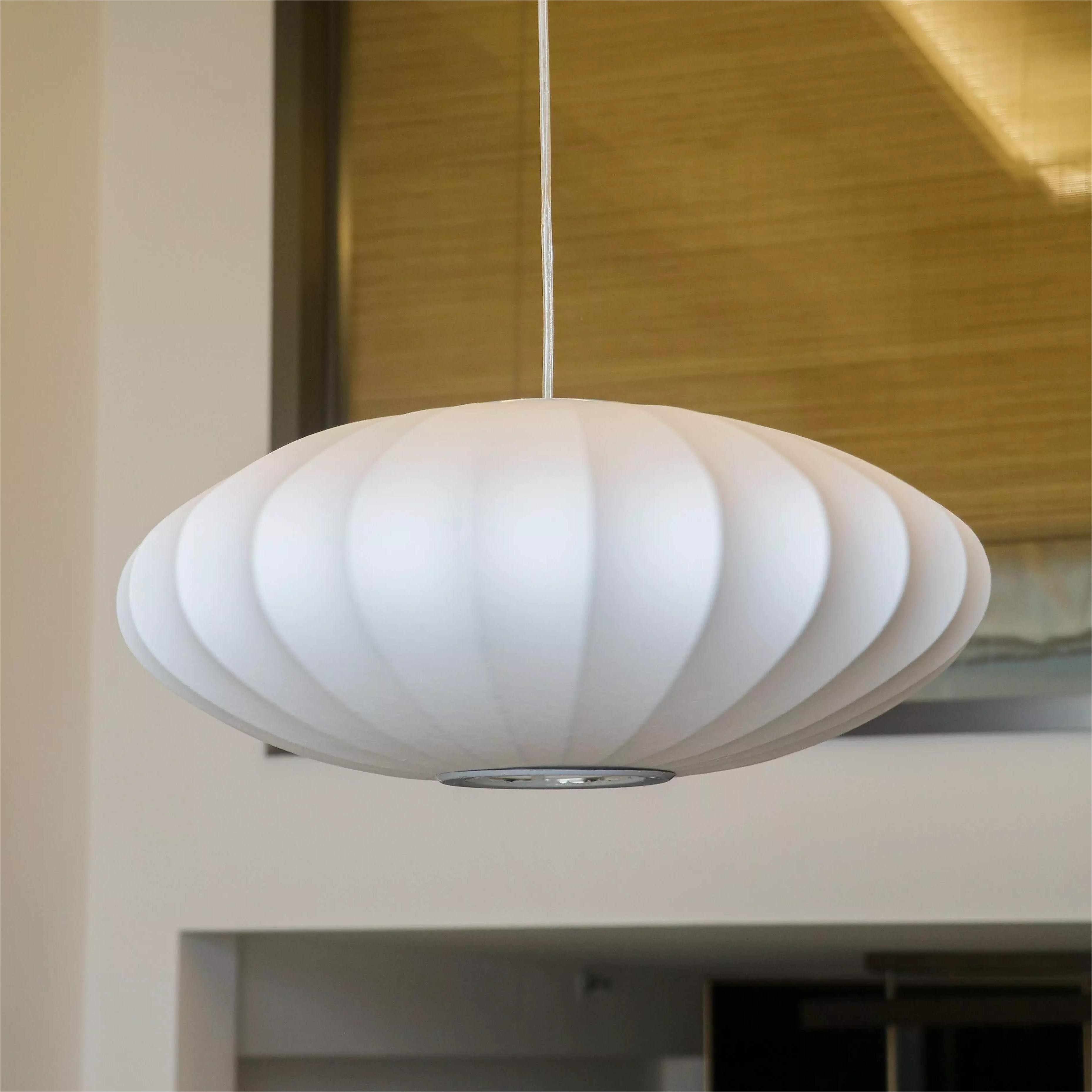 Lightweight Nelson Bubble Pendant Light - Modern Silk Pendant Light for Office or Lounge