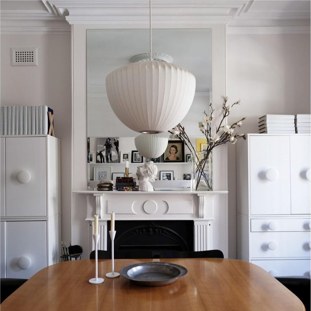 Nelson Bubble White Pendant Light - Modern Minimalist Pendant Light for Living Room