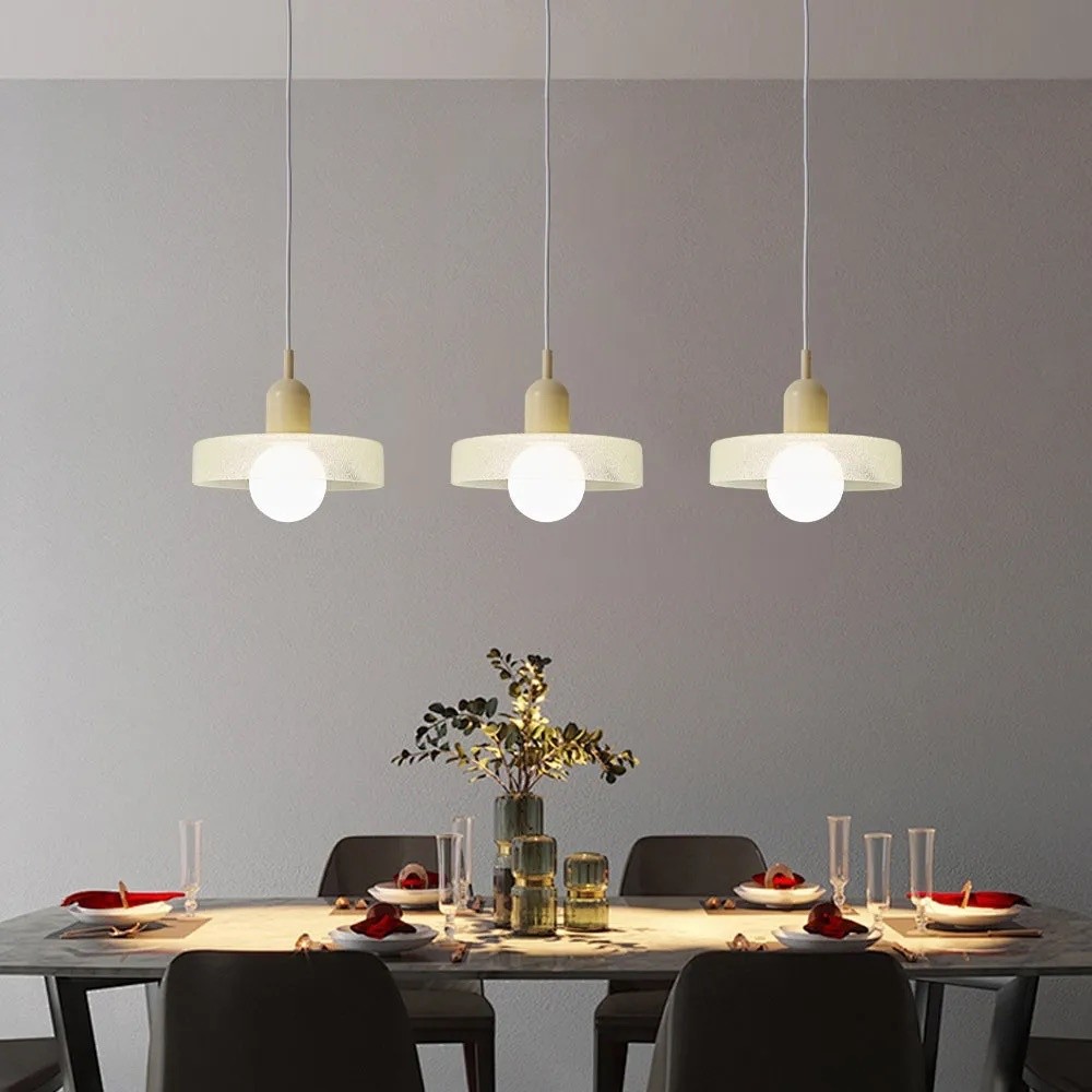 Modern Crystal Glass Disc Orb Pendant Light For Kitchen Island KL920