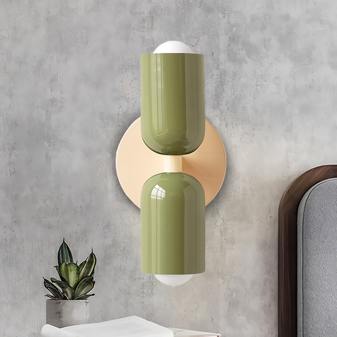 Metal Up Down Wall Sconce - Contemporary Colorful Wall Light for Hallway and Office