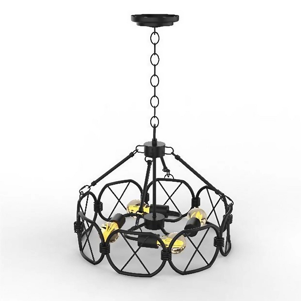 Rustic Industrial Cage Pendant Light KL83