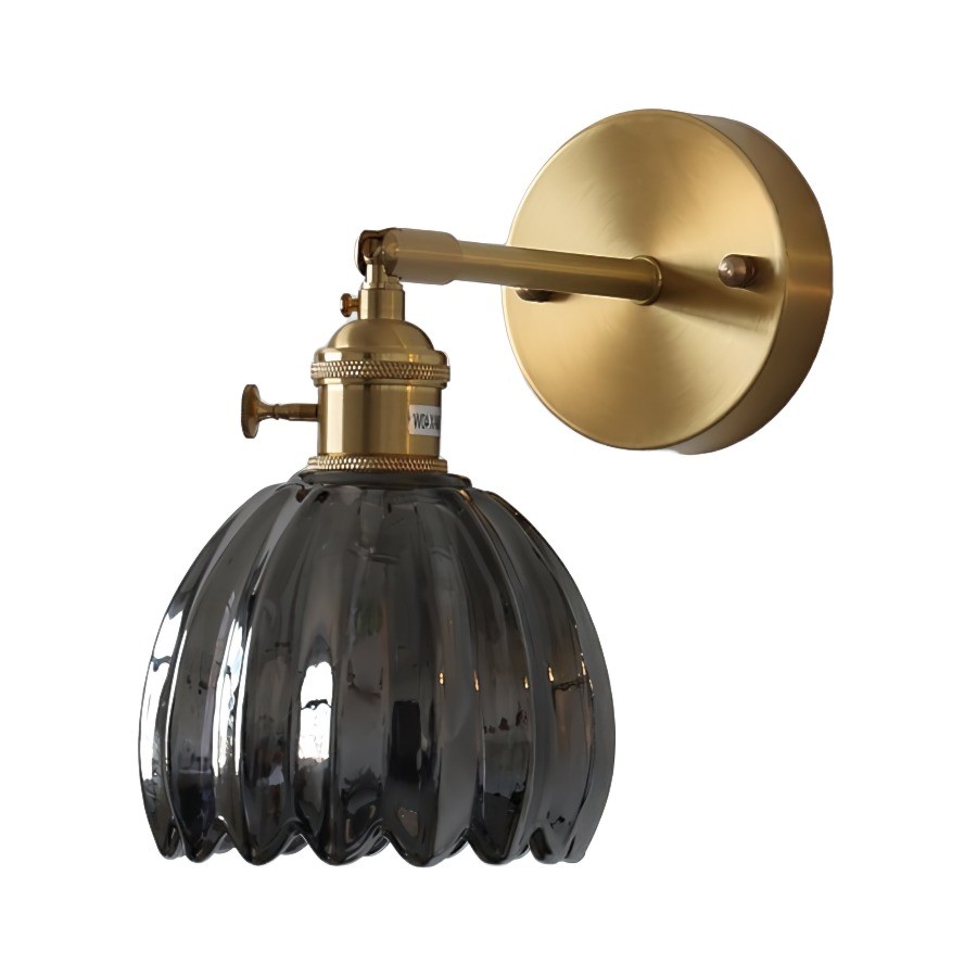 Antique Brass Tulip Glass Wall Light KL93