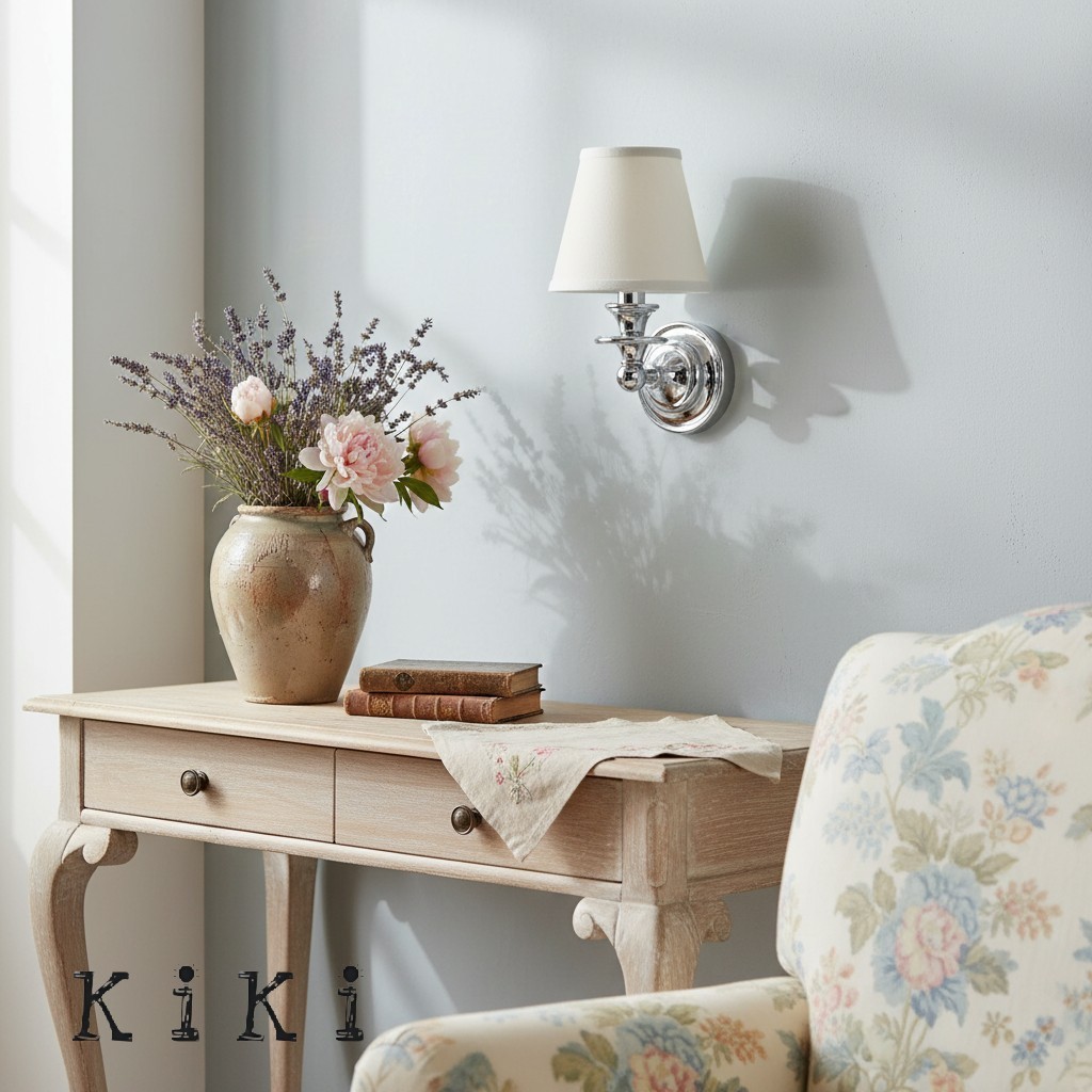 Kalvora Classic Sculpted Wall Sconce – Fabric Shade Sconce For Indoor Accent Lighting KL1162