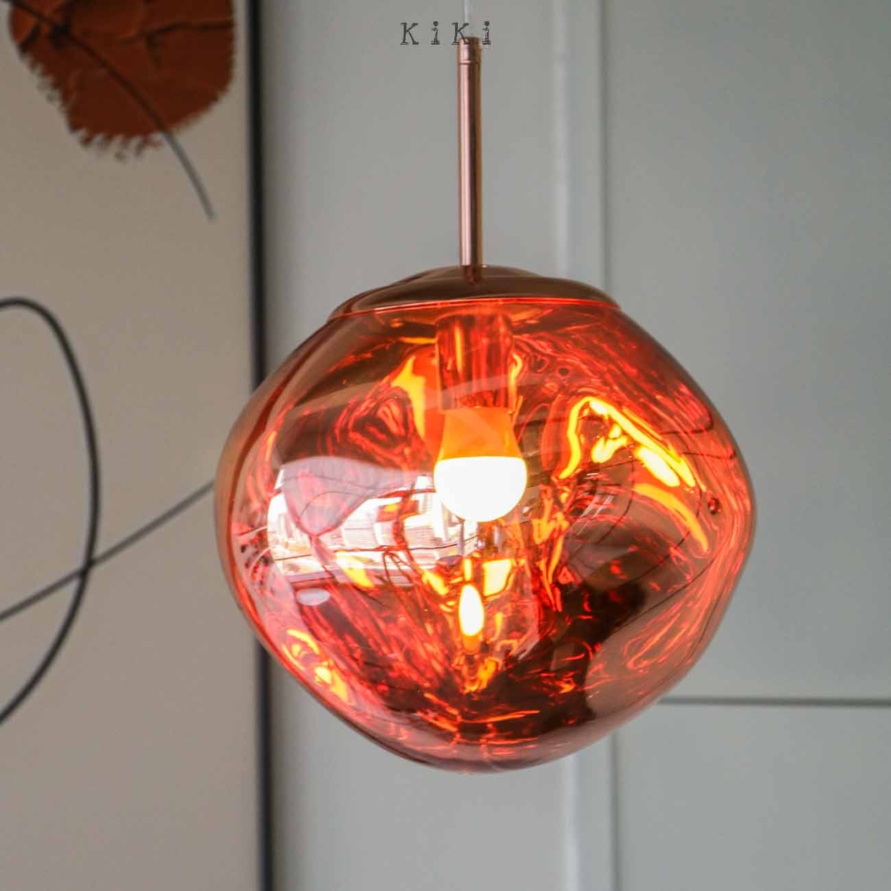 Glass Melt Pendant Light - Artistic Molten Pendant Light For Living Room And Dining Room