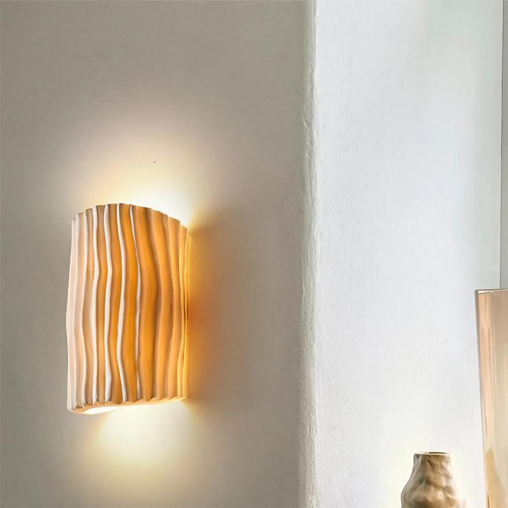 Scandinavian Design Resin Fluted Wall Light KL115