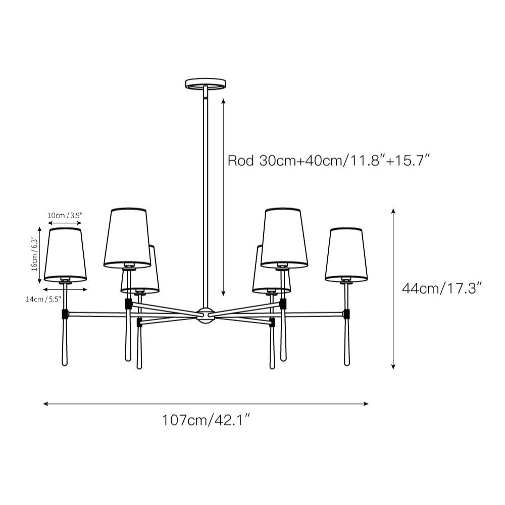 Rhodes Round Chandelier D607