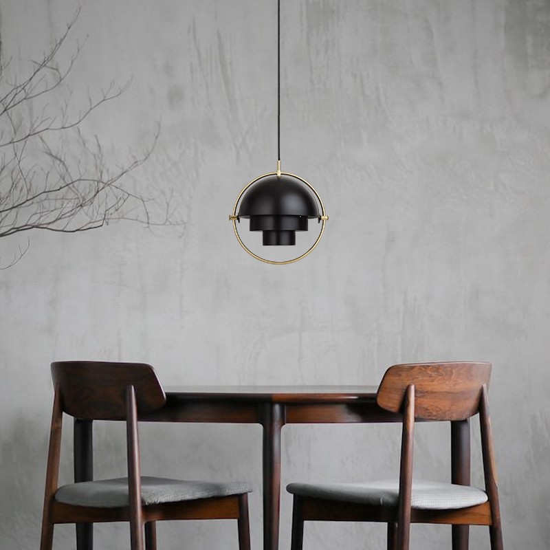 Multi-Lite Pendant Light - Layered Metal Pendant Lamp For Kitchen Island