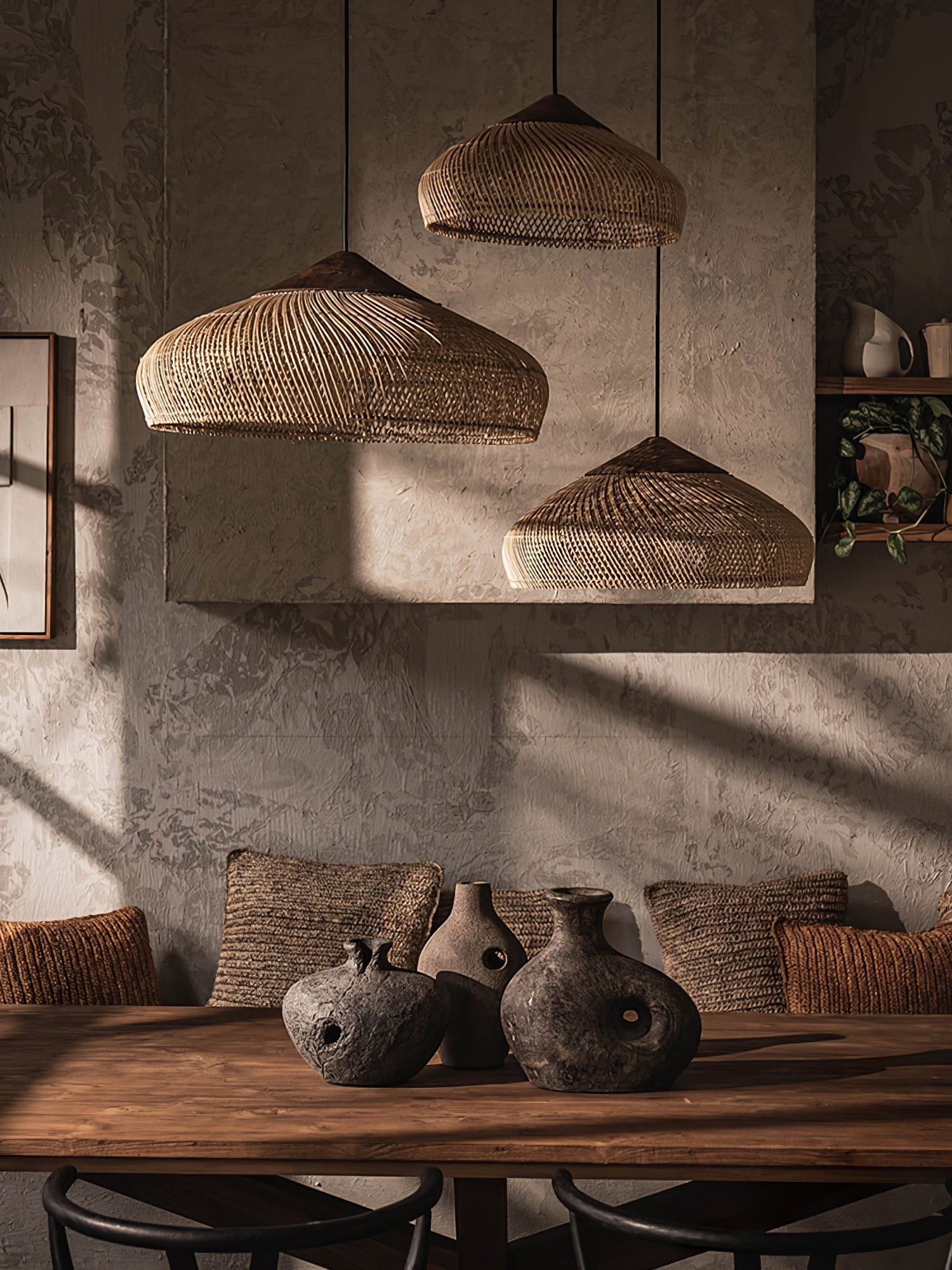 Harp Braided Rattan Pendant Lamp KL1142