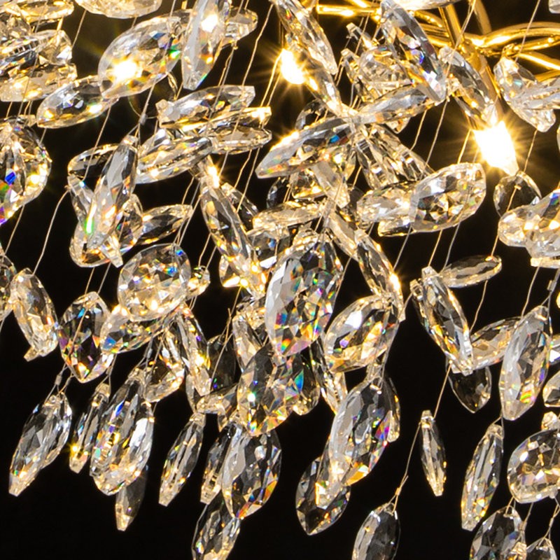 Golden Crystal Branch Chandelier