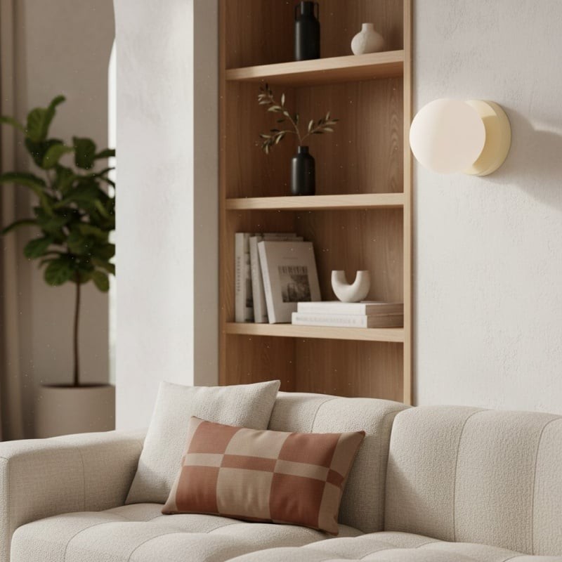 Nuevola Modern Glass Metal Wall Light - Artistic Accent Sconce for Cozy Nooks KL2089