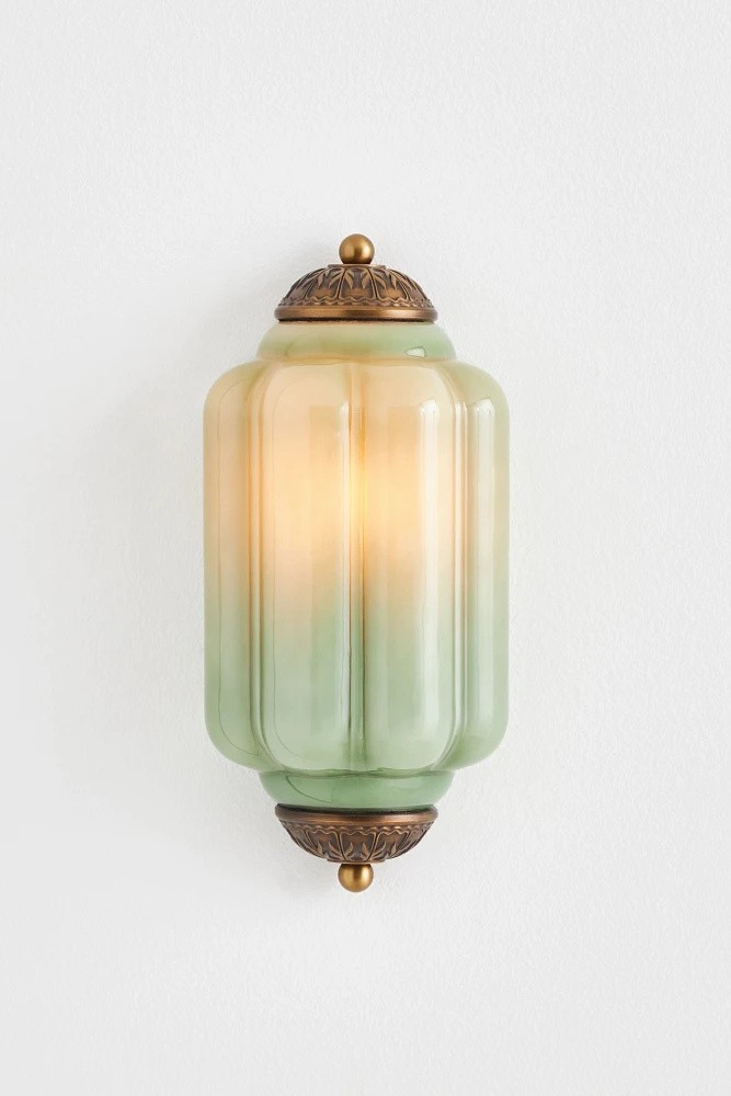 Eloise Long Pumpkin Retro Glass Recessed Wall Lamp KL857