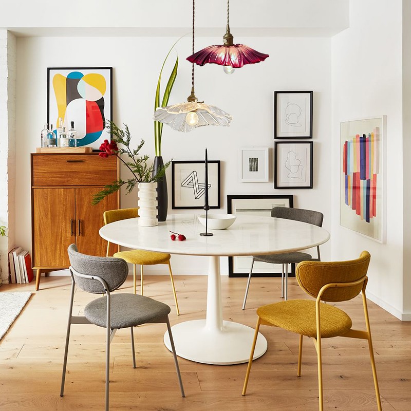 Retro Lotus Creative Glass Pendant Lamp