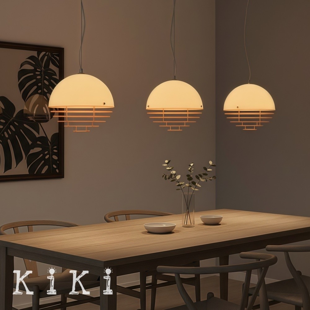 Sunset Pendant Light - Medieval Bauhaus Orange Orb Pendant Light KL880