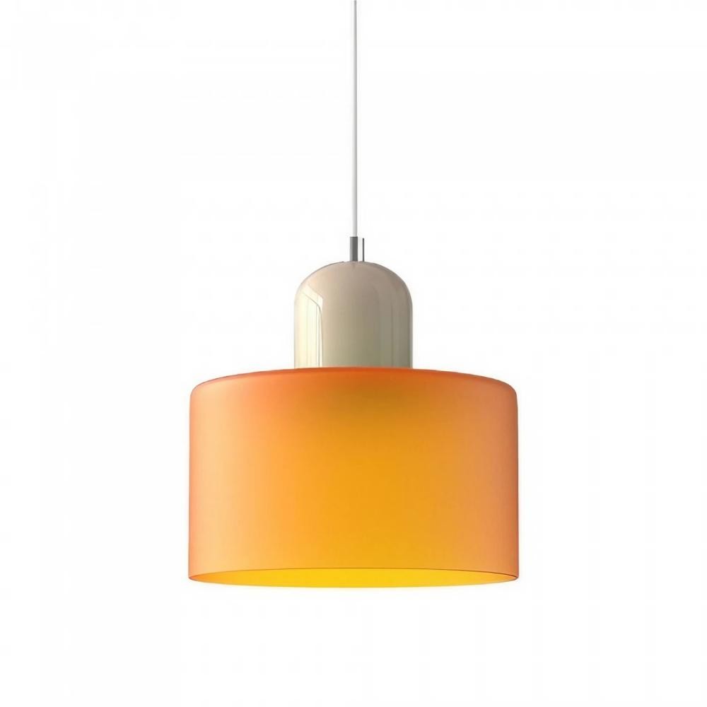 Morandi Cylinder Stained Glass Pendant Light KL17