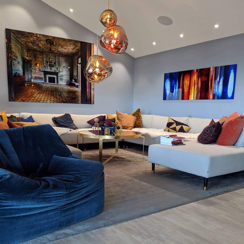 Glass Melt Pendant Light - Artistic Molten Pendant Light For Living Room And Dining Room