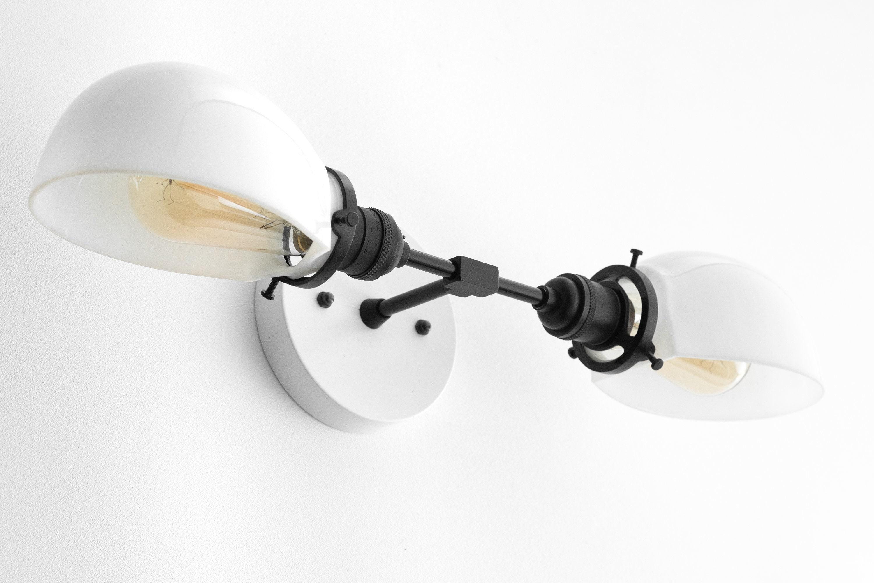 Ornato Luxe Mid-Century Vanity Light - Brass Bathroom Fixture with Opal Glass KL1447