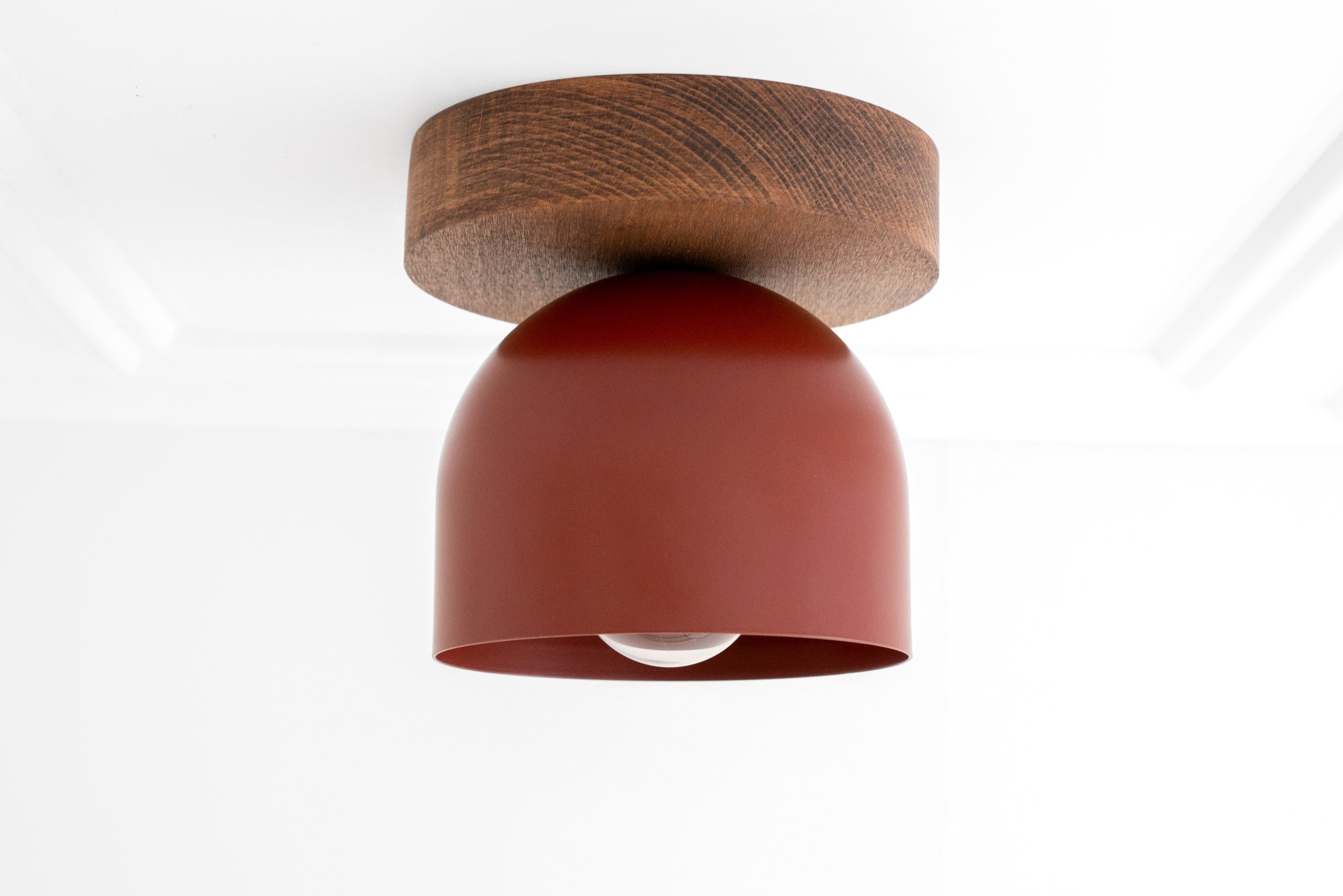 Metio Dome Modern Rustic Ceiling Light - Wooden and Metal Fusion KL1501