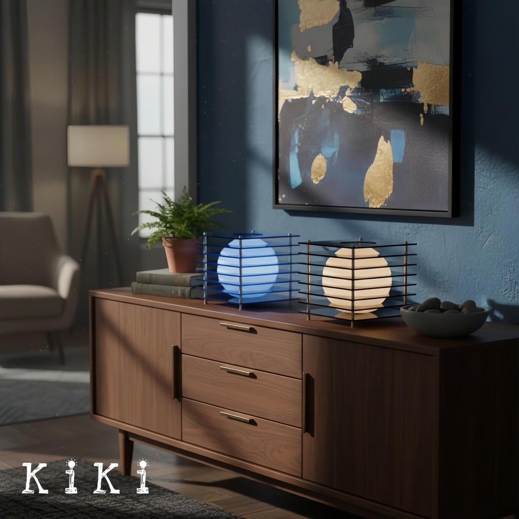 Afterglow Cube Table Lamp - Geometric Sphere Lighting for Bedroom Lighting KL2062