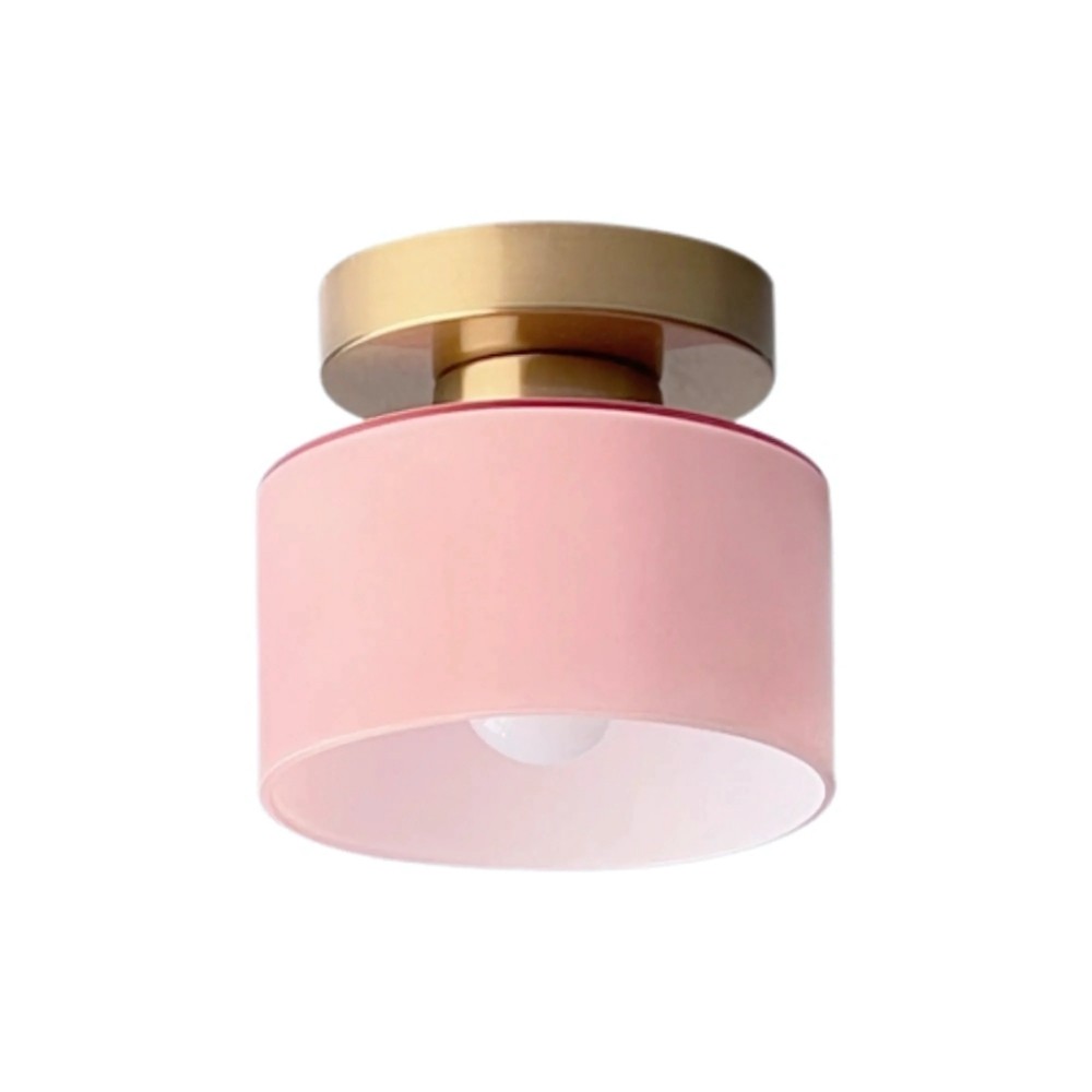Moriglaze Glass Cylinder Ceiling Light - Sleek Sculptural Ceiling Lamp for Bedroom KL883