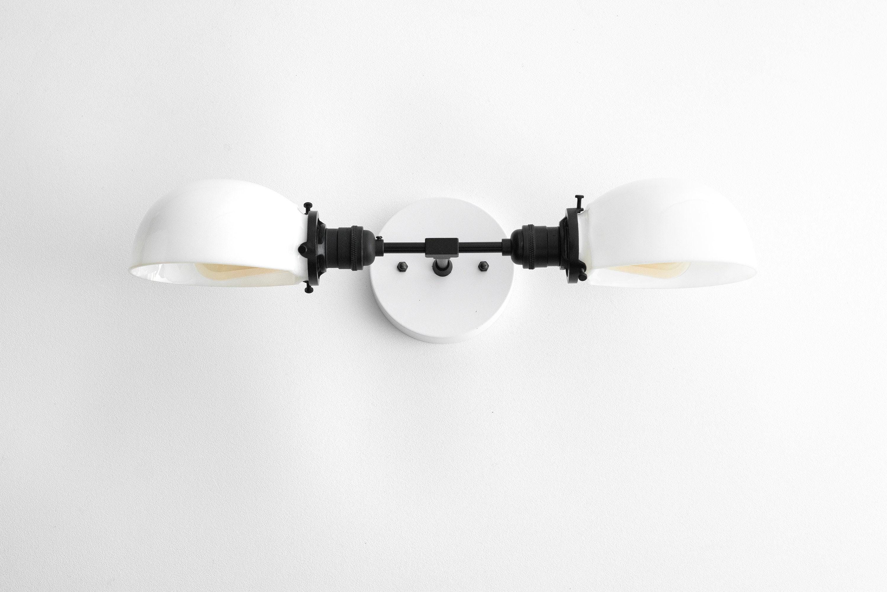 Ornato Luxe Mid-Century Vanity Light - Brass Bathroom Fixture with Opal Glass KL1447