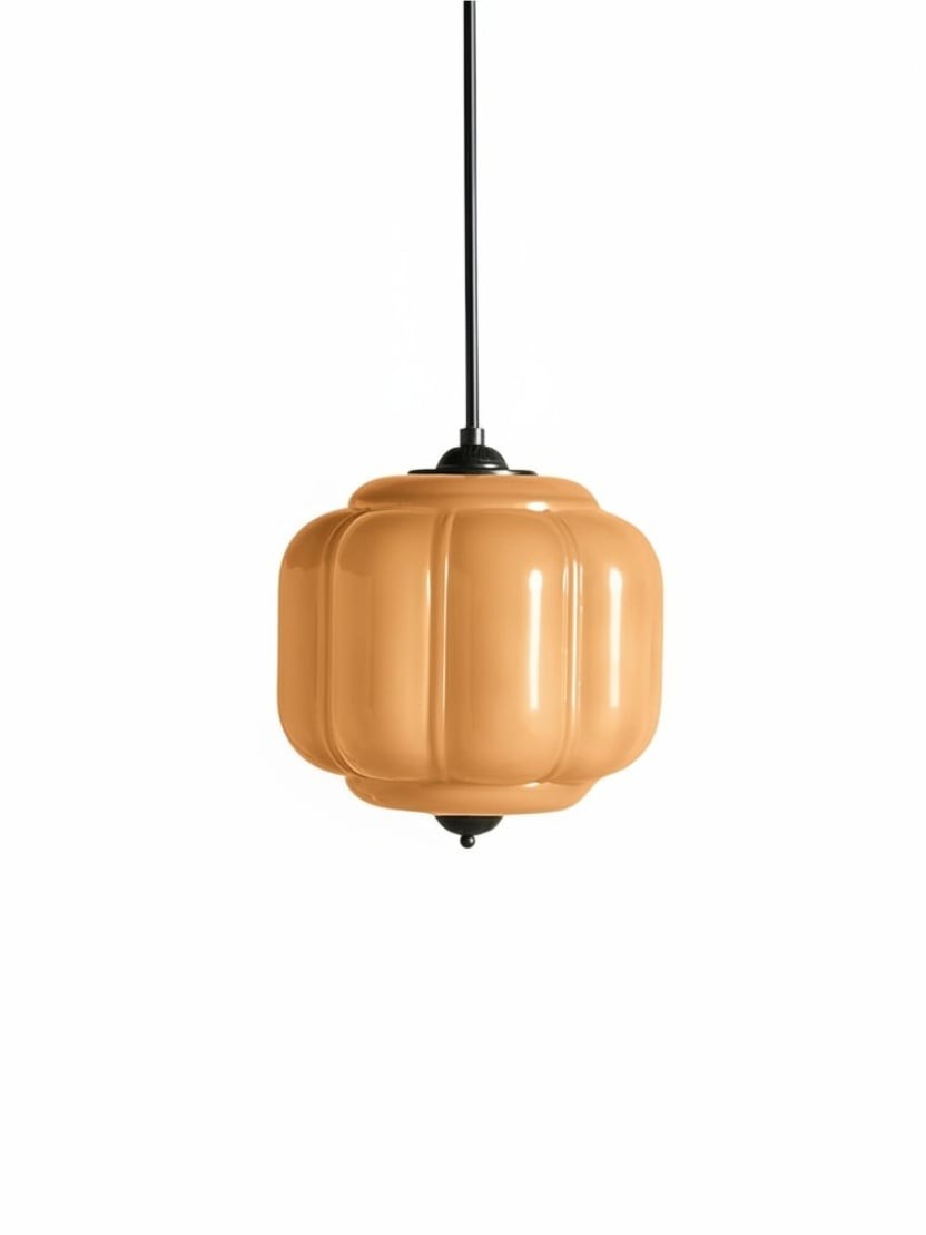 Eloise Vintage Glass Pumpkin Pendant Light - Decorative Lighting for Kitchen KL1453