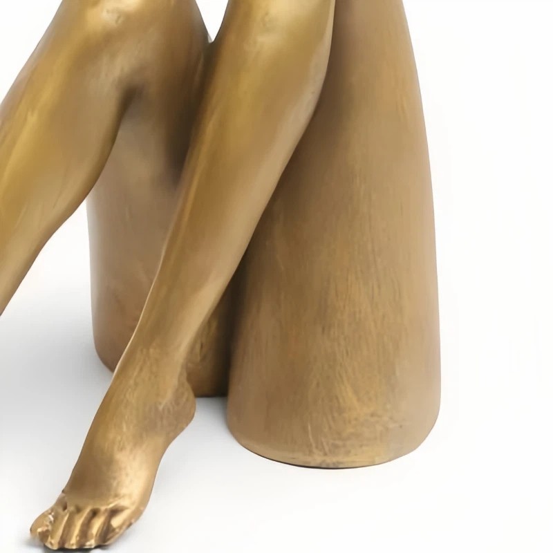 Kickra Sculptural Leg Base Candle Holder - Modern Artistic Design Table Or Living Room Decor KL2204