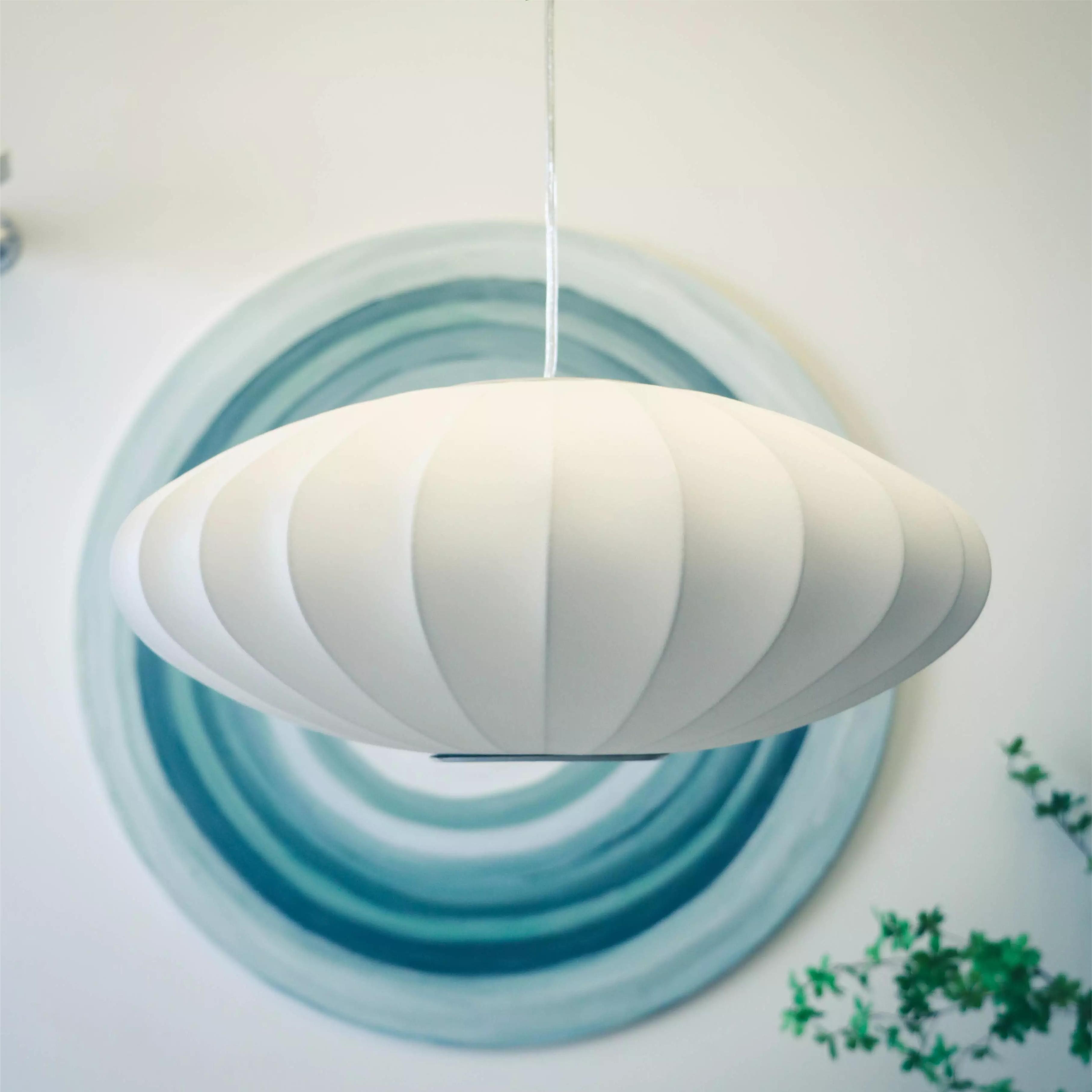 Lightweight Nelson Bubble Pendant Light - Modern Silk Pendant Light for Office or Lounge