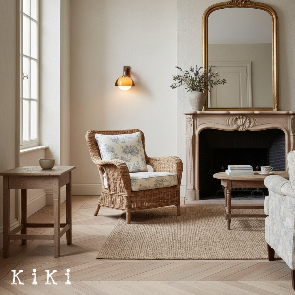 Afterglow Contemporary Wall Lamp with Wood Texture Base - Ambient Lighting for Hallway and Entryway KL2149